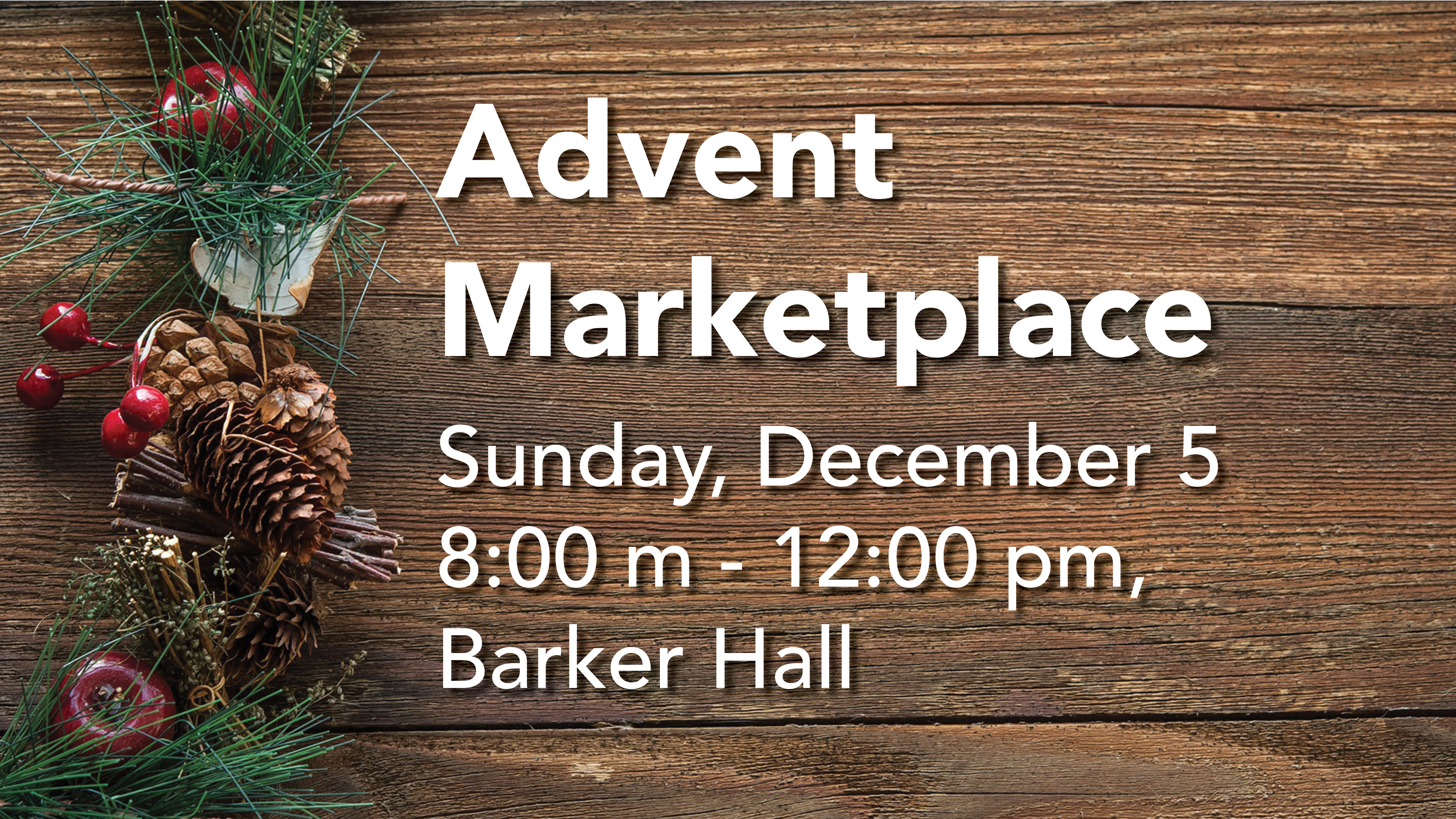 Announcement slide - Advent Marketplace
