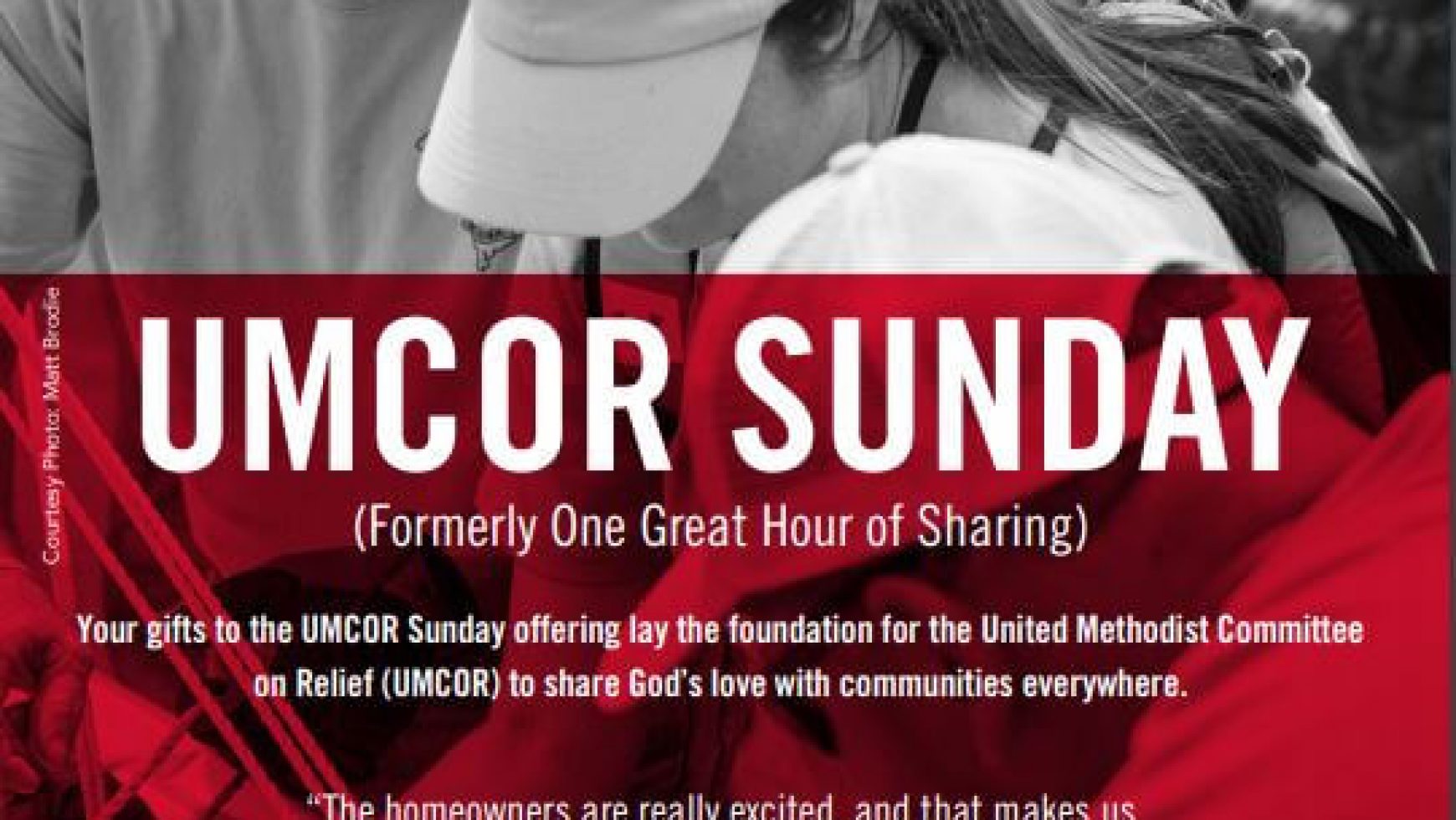 UMCOR Sunday: March 22