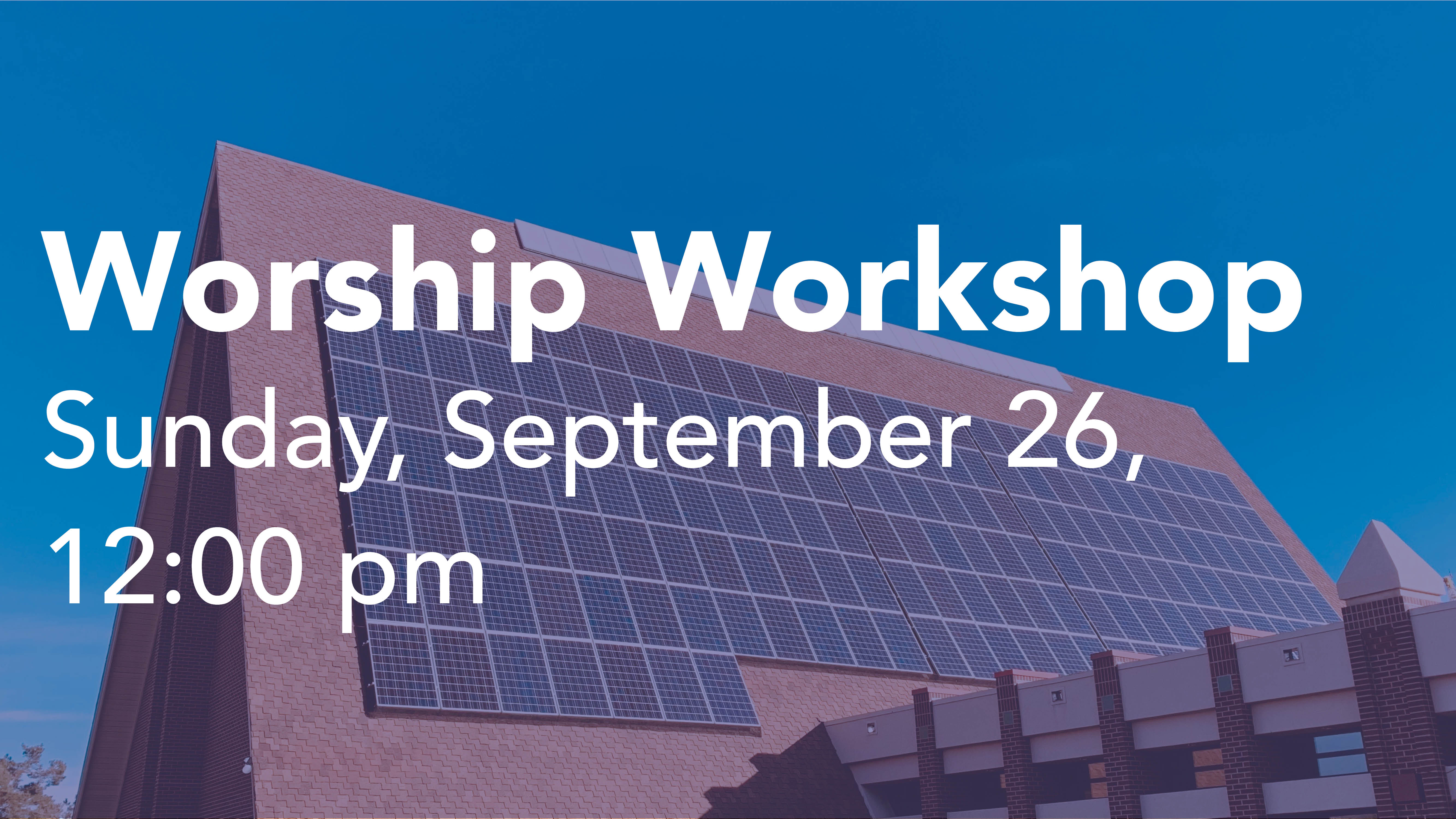 Announcement slide - Worship Workshop
