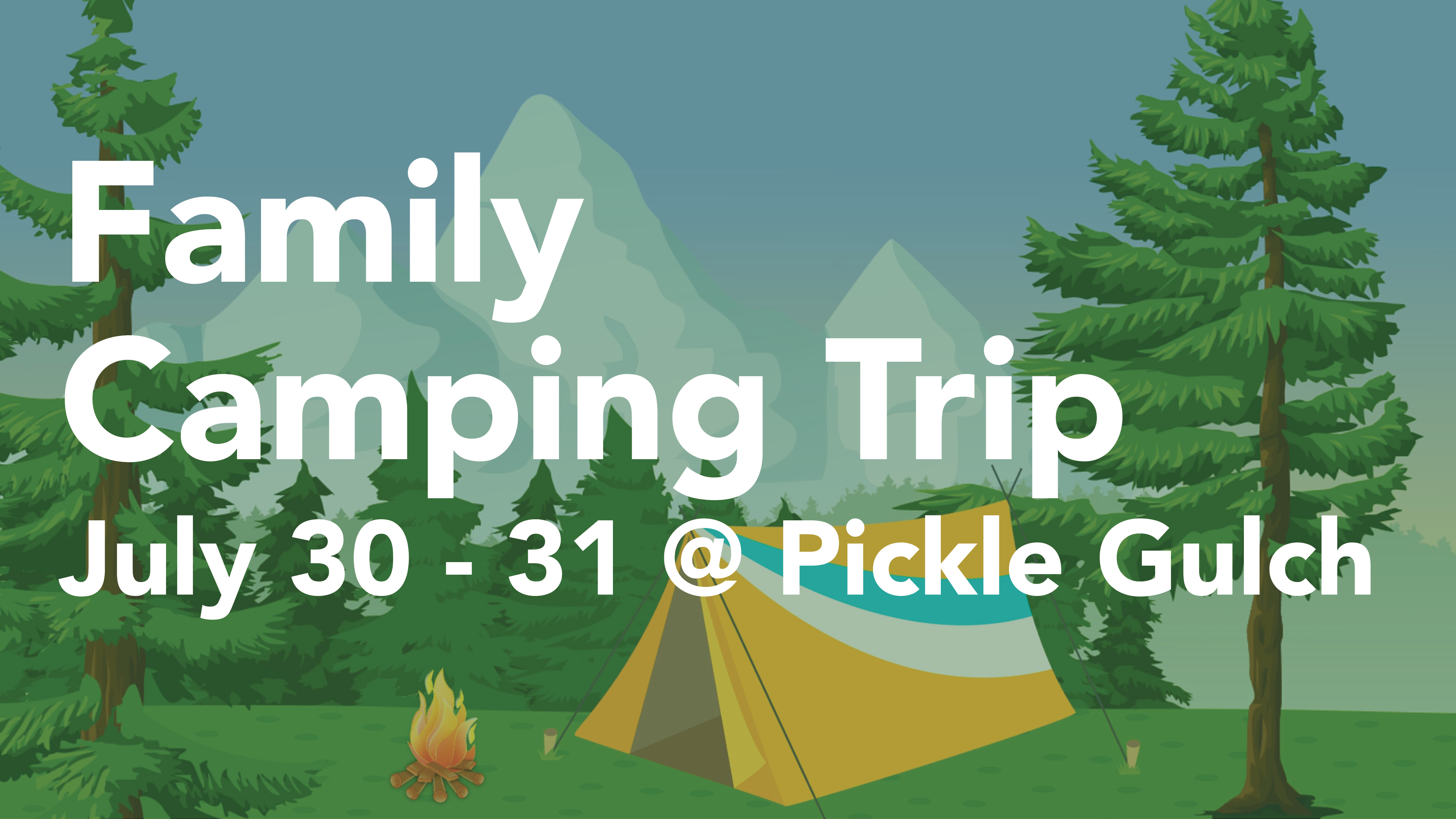 Announcement slide - Family Camping Trip