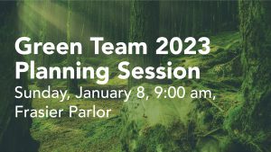 Announcement slide - Green Team Planning Session